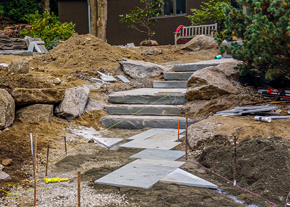 construct stone steps